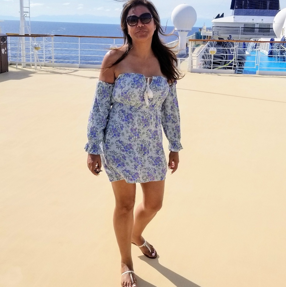Mimi Chica Off Shoulder Mini Dress Gauze